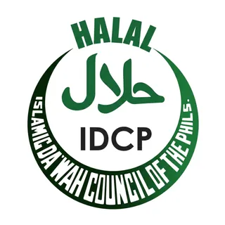 Halal certified by IDCP — Islamic Da'wah Council of the Philippines